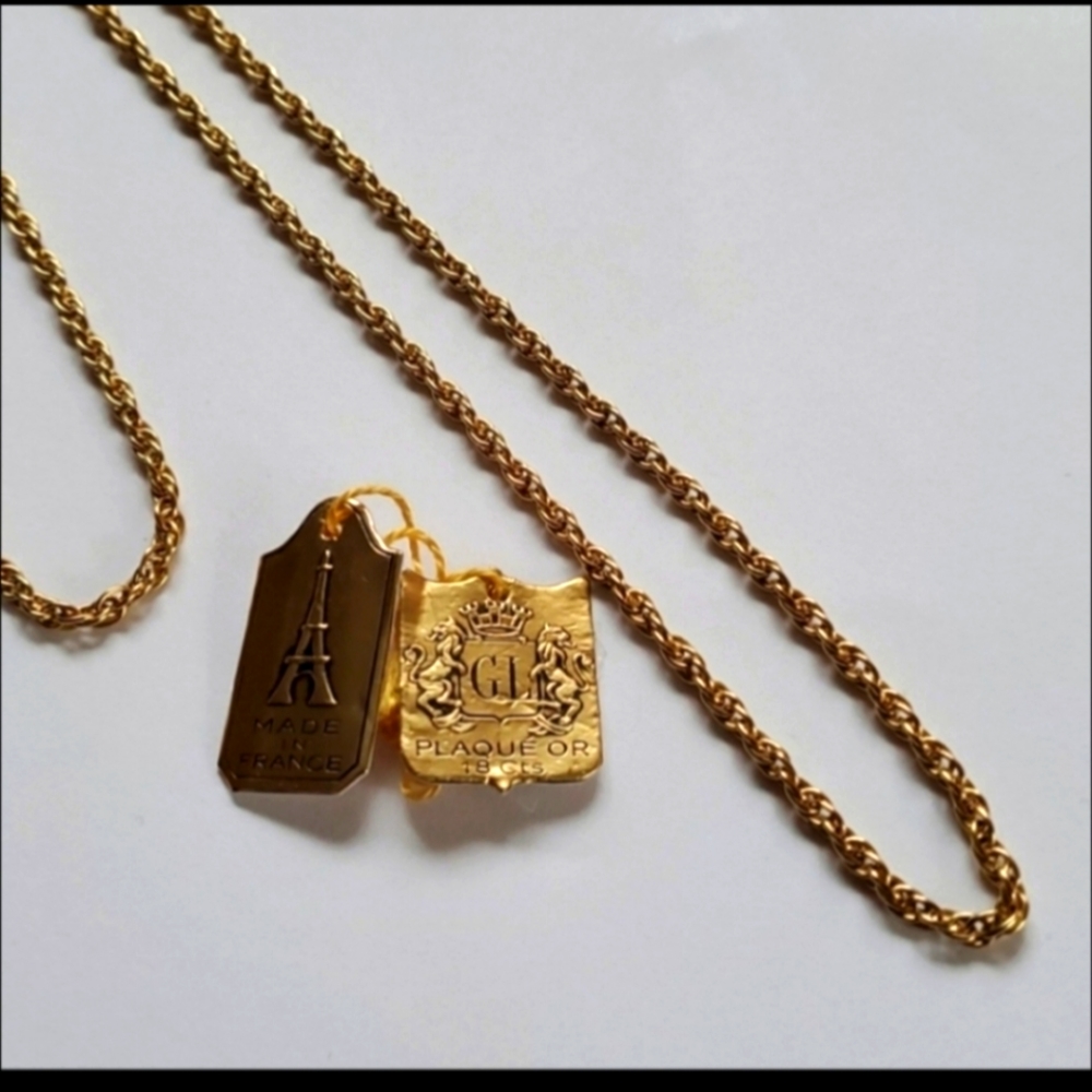 Gold Rope Chain Necklace